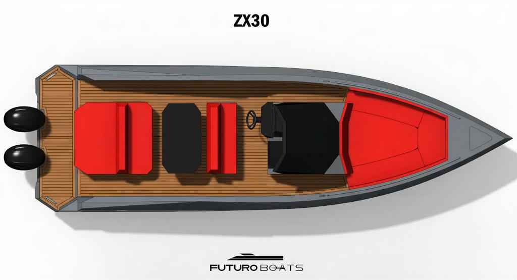 Motorboot Futuro ZX30 mit Bodenseezulassung