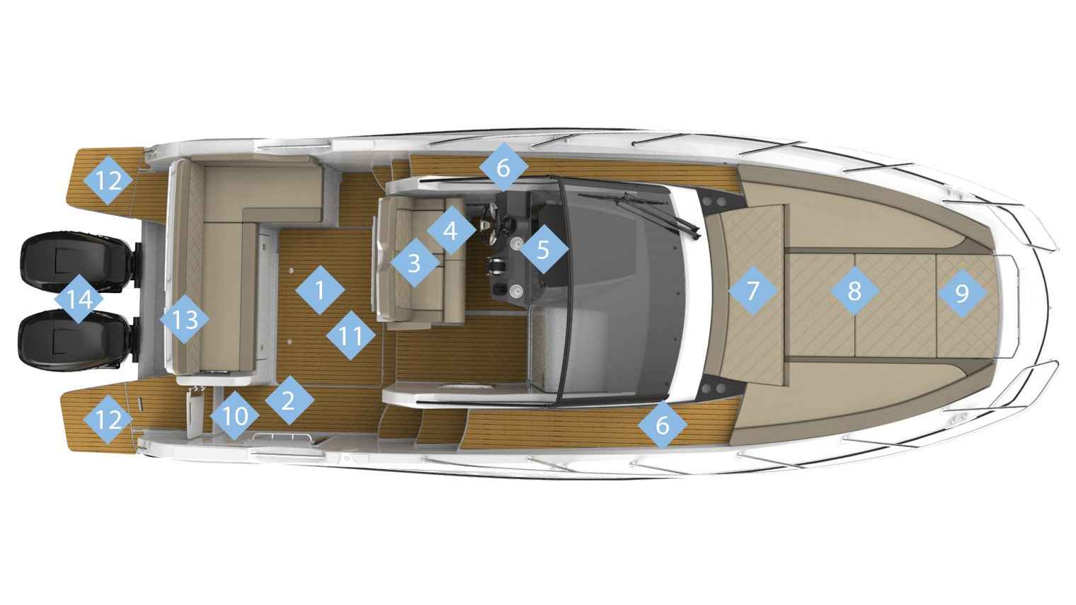 Motorboot Quicksilver Activ 875 Sundeck
