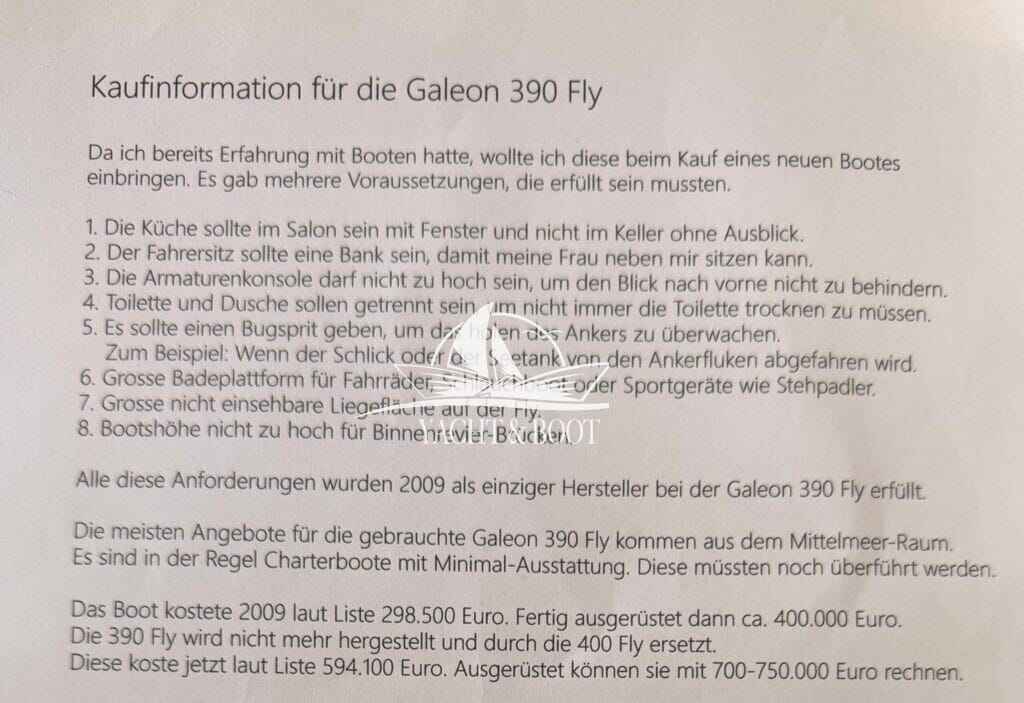 Motorboot Galeon 390 Fly