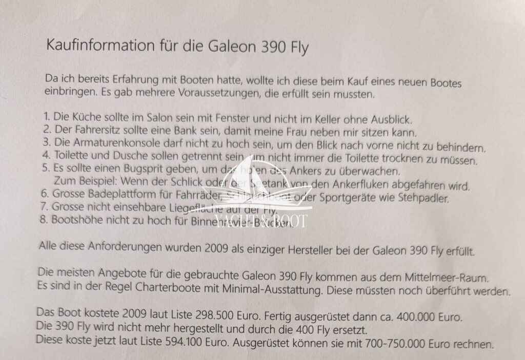 Motorboot Galeon 390 Fly